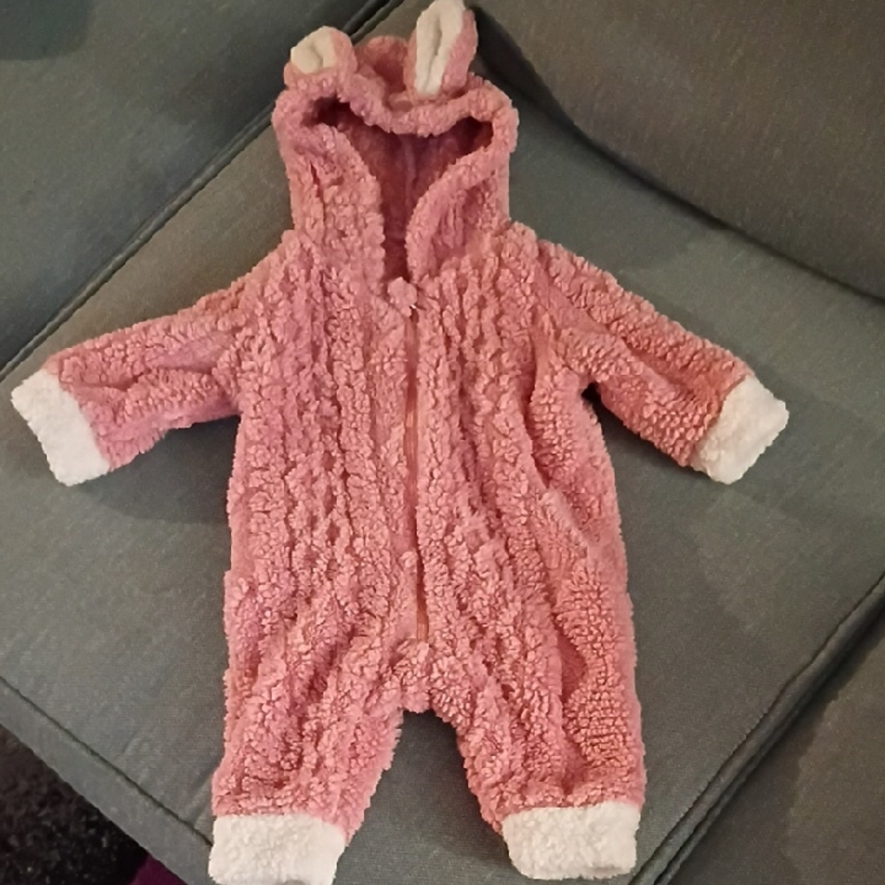 Cozy Pink Sherpa Kids One Piece